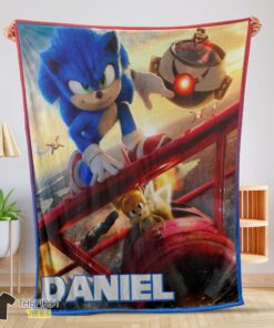 Original Cartoon Sonic With Friends Blanket Fleece Customized Blanket