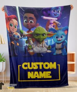 Original Cartoon Star Wars Young Jedi Adventures Blanket Fleece Customized Blanket