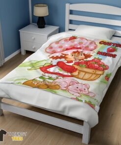 Original Cartoon Strawberry Shortcake Blanket Customize Blanket - Image 3