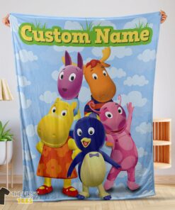 Original Cartoon The Backyardigans With Friends Blanket Fleece Customized Blanket