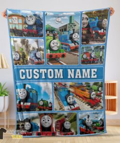 Original Cartoon Thomas And Friends Blanket Fleece Customized Blanket