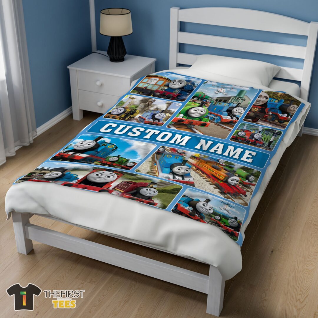 original-cartoon-thomas-and-friends-blanket-fleece-customized-blanket-mk-02 Original Cartoon Thomas And Friends Blanket Fleece Customized Blanket - Image 3