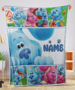 Original Cartoon TV Show Blue’s Clues Blanket Fleece Customized Blanket