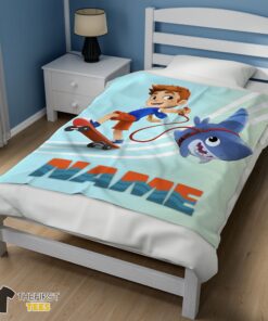 Original Catoon Sharkdog Sharkdog And Max Skateboarding Blanket Fleece Customized Blanket - Image 3