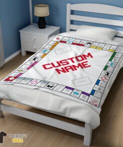Original Classic Monopoly Board Game Blanket Fleece Customized Blanket - Image 3