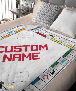Original Classic Monopoly Board Game Blanket Fleece Customized Blanket - Image 4