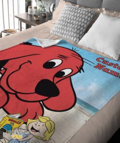 Original Clifford's Puppy Days Emily Elizabeth Beach Blanket Fleece Customized Blanket - Image 4