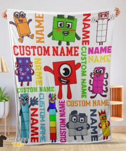 Original Colorful Number Blocks Blanket Fleece Customized Blanket