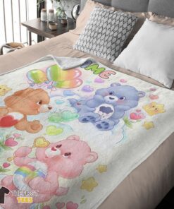 Original Cute Care Bears Friends Blanket Fleece Customized Blanket - Image 4