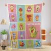 Original Cute Chibi Animals Blanket Fleece Customized Blanket