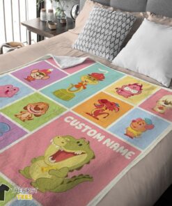 Original Cute Chibi Animals Blanket Fleece Customized Blanket - Image 4