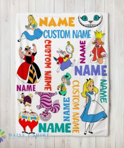 Original Cute Disney Alice In Wonderland All Character Blanket Fleece Customized Blanket