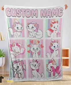Original Cute Disney Cartoon The Aristocats Marie Blanket Fleece Customized Blanket