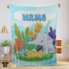 Original Cute Elephant Safari Animal For Boys Customized Blanket