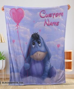 Original Cute Hot Disney Cartoon Winnie The Pooh Eyore Cute Blanket Fleece Customized Blanket