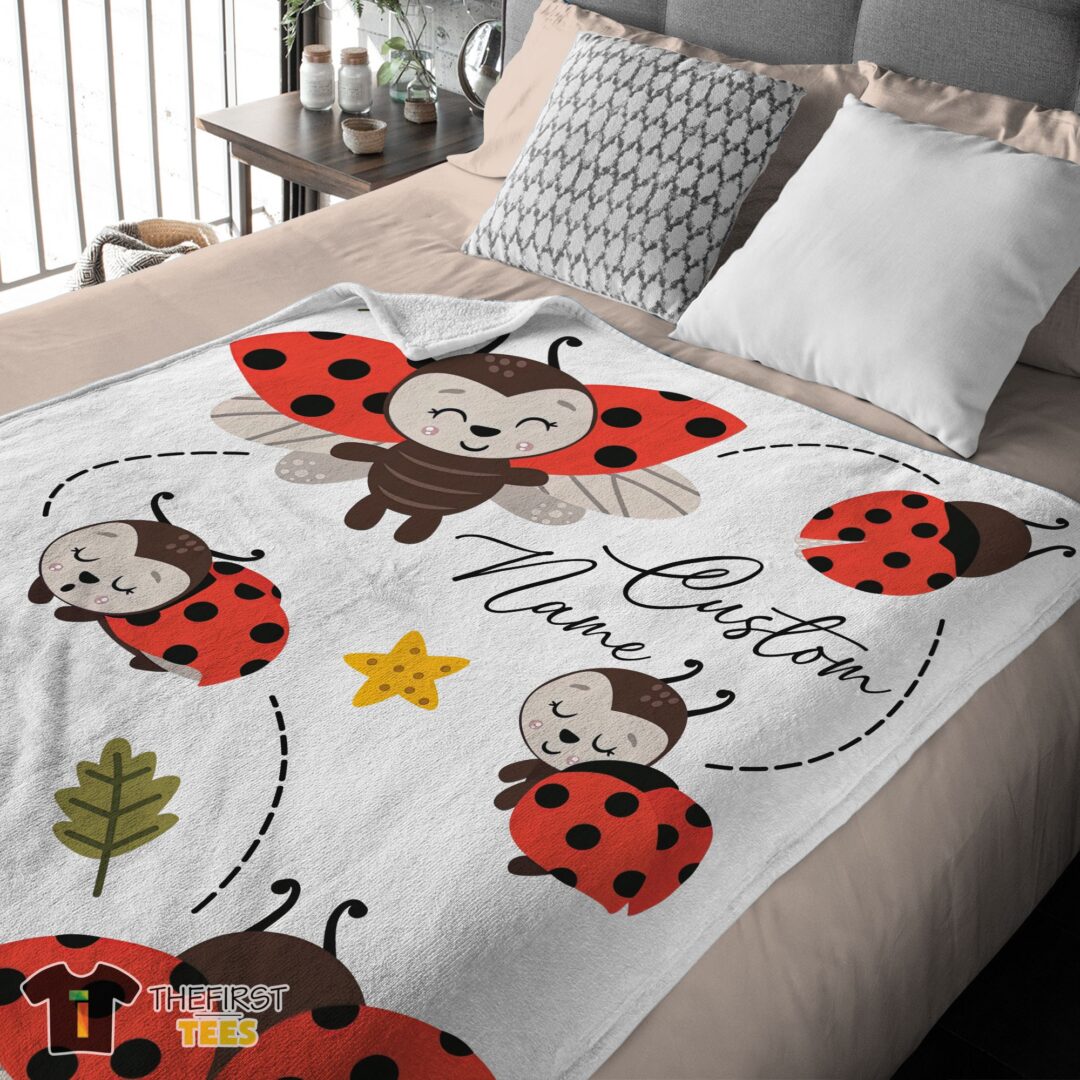 original-cute-ladybug-cartoon-blanket-fleece-customized-blanket-mk-03 Original Cute Ladybug Cartoon Blanket Fleece Customized Blanket - Image 4