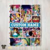 Original Disney Alice In Wonderland Adventure Collage Blanket Fleece Customized Blanket