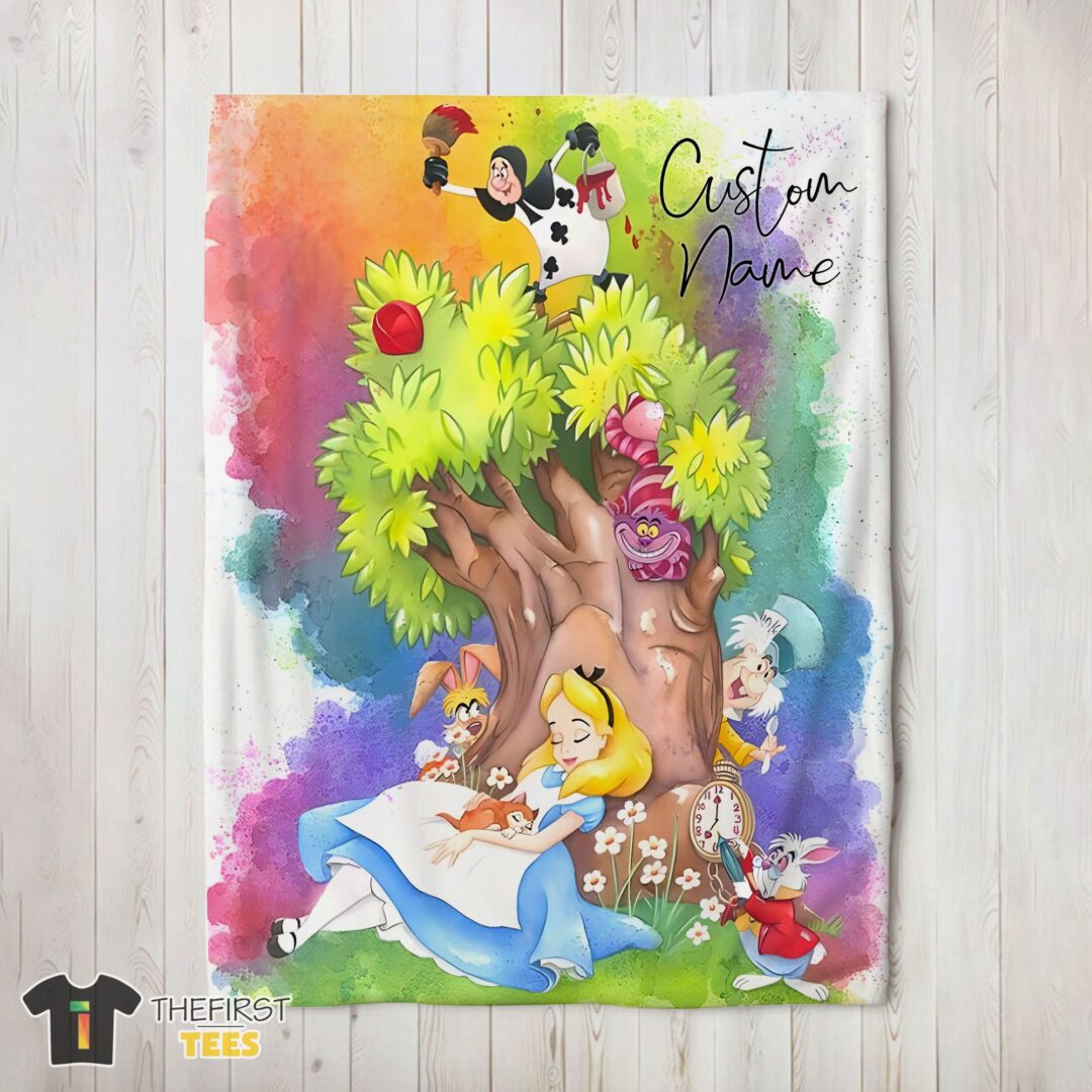 original-disney-alice-in-wonderland-dreaming-blanket-fleece-customized-blanket-mk-02 Original Disney Alice In Wonderland Dreaming Blanket Fleece Customized Blanket