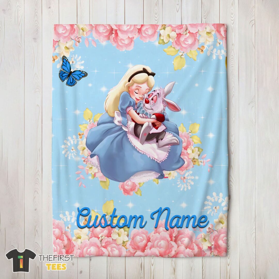 original-disney-alice-the-white-rabbit-alice-in-wonderland-blanket-fleece-customized-blanket-mk-02-1 Original Disney Alice & The White Rabbit Alice In Wonderland Blanket Fleece Customized Blanket
