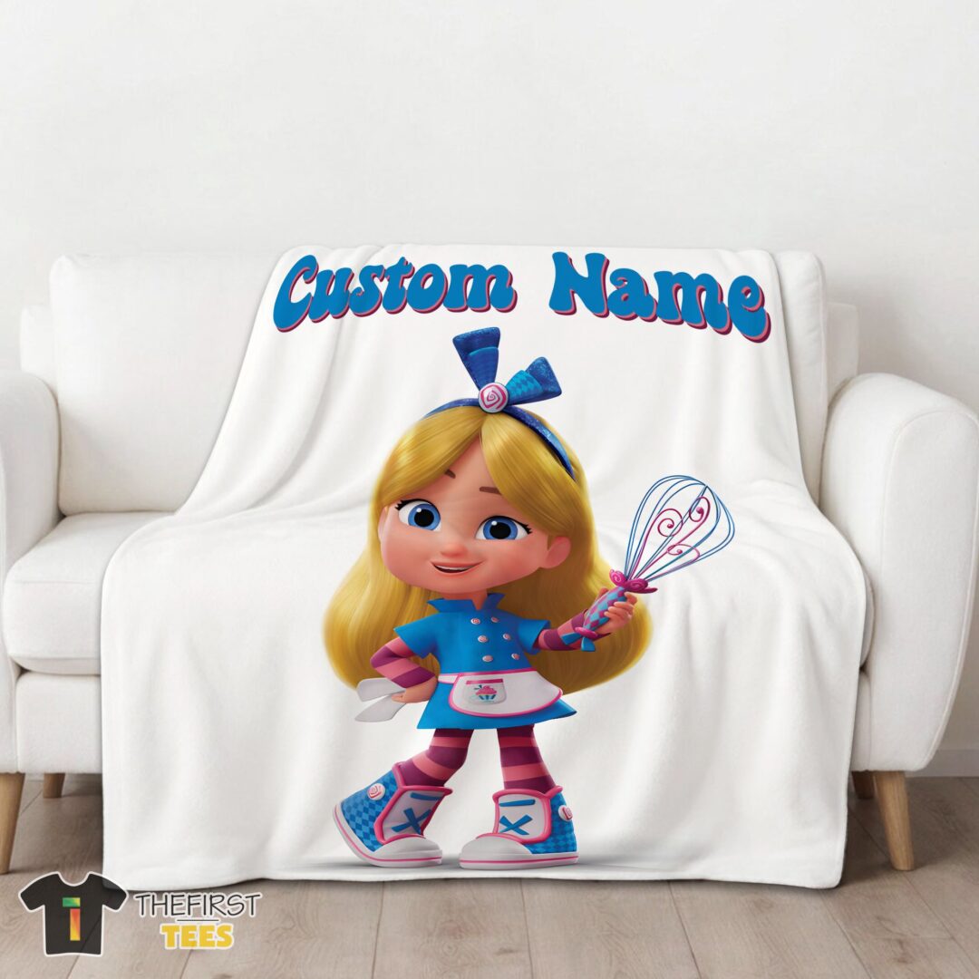 original-disney-alices-wonderland-bakery-blanket-fleece-customized-blanket-mk-01 Original Disney Alice's Wonderland Bakery Blanket Fleece Customized Blanket - Image 3