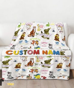 Original Disney Animal Characters Collage Blanket Fleece Customized Blanket - Image 3