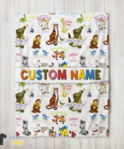 Original Disney Animal Characters Collage Blanket Fleece Customized Blanket