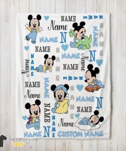 Original Disney Baby Mickey's Dreamland Blanket Fleece Customized Blanket