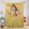 Original Disney Belle Princess Blanket Fleece Customized Blanket