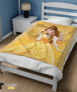 Original Disney Belle Princess Blanket Fleece Customized Blanket - Image 3