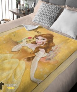 Original Disney Belle Princess Blanket Fleece Customized Blanket - Image 4