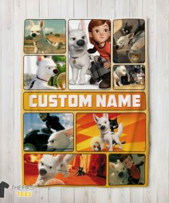 Original Disney Bolt Cartoon Bolt And Penny Blanket Fleece Customized Blanket