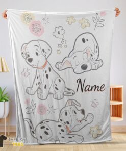 Original Disney Cartoon 101 Dalmatians Cute Blanket Fleece Customized Blanket