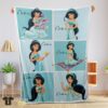 Original Disney Cartoon Aladdin Jasmine Princess Blanket Fleece Customized Blanket