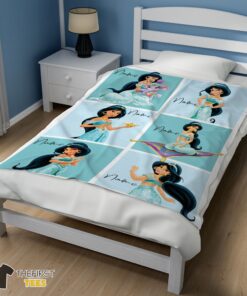 Original Disney Cartoon Aladdin Jasmine Princess Blanket Fleece Customized Blanket - Image 3