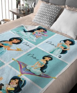 Original Disney Cartoon Aladdin Jasmine Princess Blanket Fleece Customized Blanket - Image 4