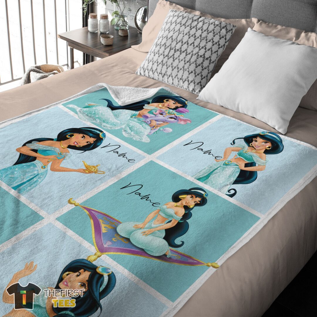 original-disney-cartoon-aladdin-jasmine-princess-blanket-fleece-customized-blanket-mk-03 Original Disney Cartoon Aladdin Jasmine Princess Blanket Fleece Customized Blanket - Image 4