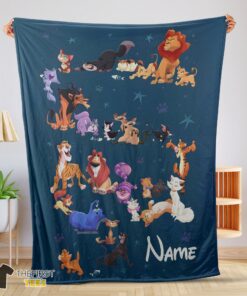 Original Disney Cartoon All Cats Character Blanket Fleece Customized Blanket