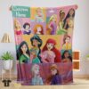 Original Disney Cartoon All Princess Characters Blanket Fleece Customized Blanket