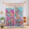 Original Disney Cartoon Baby Girl Elephant Dumbo Velveteen Cute Blanket Fleece Customized Blanket