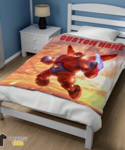 Original Disney Cartoon Big Hero 6 Red Baymax Blanket - Image 3