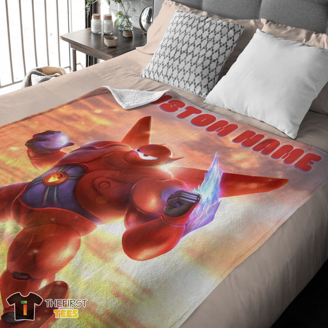 original-disney-cartoon-big-hero-6-red-baymax-blanket-mk-03 Original Disney Cartoon Big Hero 6 Red Baymax Blanket - Image 4