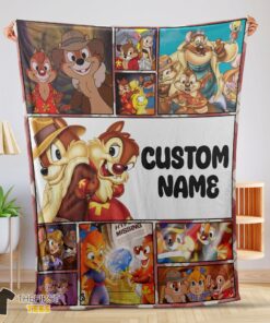 Original Disney Cartoon Chip And Dale Family Cute Blanket Fleece Customized Blanket
