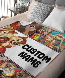 Original Disney Cartoon Chip And Dale Family Cute Blanket Fleece Customized Blanket - Image 4