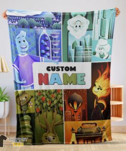 Original Disney Cartoon Elemental Ember Wade Lutz Clod Blanket Fleece Customized Blanket