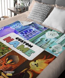 Original Disney Cartoon Elemental Ember Wade Lutz Clod Blanket Fleece Customized Blanket - Image 4