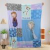 Original Disney Cartoon Frozen Elsa Princess Anna Olaf Blanket Fleece Customized Blanket