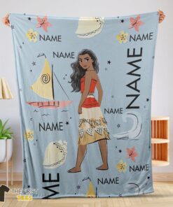 Original Disney Cartoon Moana Maui Blanket Fleece Customized Blanket