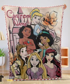Original Disney Cartoon Princess Characters Blanket Fleece Customized Blanket