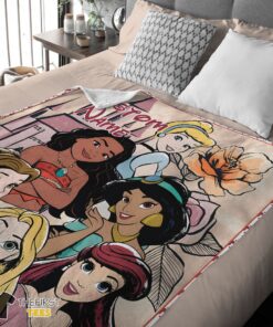 Original Disney Cartoon Princess Characters Blanket Fleece Customized Blanket - Image 3