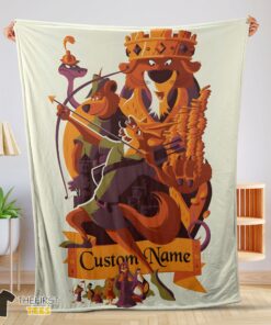 Original Disney Cartoon Robin Hood Blanket Fleece Customized Blanket